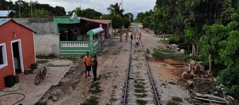 Uno scorcio di una parte del tracciato da dove passerà il Treno Maya Uno scorcio di una parte del tracciato da dove passerà il Treno Maya