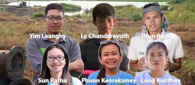 Sono liberi solo sulla parola. I giovani attivisti di Mother Nature Cambogia continuano ad affrontare lunghe pene detentive 3 giovani donne e 3 giovani uomini del Mother Nature Cambogia imprigionati