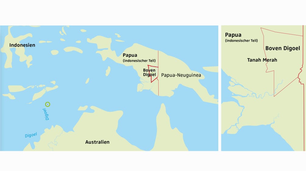 Mappa di Papua